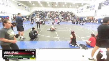 120 lbs Quarterfinal - Janina Morales, Bear Wrestling Academy vs Irini Poka, San Clemente High Girls Wrestl