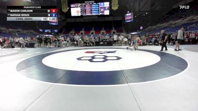132 lbs Cons. Semis - Mason Carlson, UT vs Nathan Rioux, IN