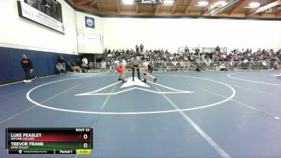 174 lbs Quarterfinal - Trevor Frank, Utah Valley vs Luke Peasley, Skyline College