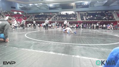 67 lbs Quarterfinal - Blaine Backus, Newkirk Takedown Club vs Jaxon Deo, Berryhill Wrestling Club