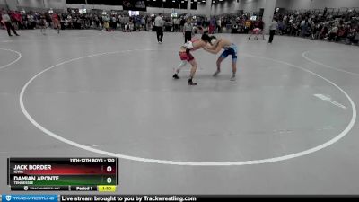 120 lbs Champ. Round 1 - Damian Aponte, Tennessee vs Jack Border, Iowa