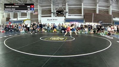 132 lbs Champ. Round 2 - Wylee Willson, Pinedale Pummelers Wrestling Club vs Manuel Ruiz, California
