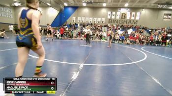 115 lbs Quarterfinal - Maquelle Pace, Champions Wrestling Club vs Josie Cannon, Uintah Jr High Wrestling