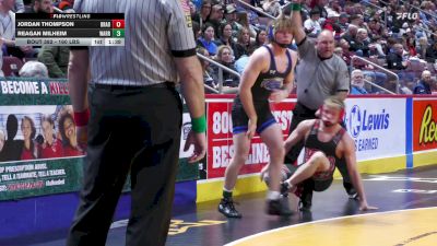 160 lbs Semifinal - Jordan Thompson, Bradford vs Reagan Milheim, Warrior Run