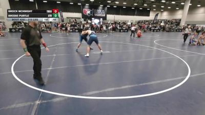 215 lbs Cons. Sub-semis - Brock McKnight, Threestyle Wrestling Of Oklahoma vs Brodie Purtle, Angry Fish Wrestling