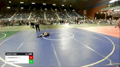 66 lbs Quarterfinal - Judson Eisenbarth, Casper WC vs Kane Jackson, Dickinson WC