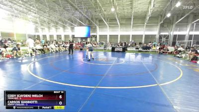 120 lbs Placement Matches (8 Team) - Cody (Cayden) Welch, Texas Red vs Carson Giannotti, North Carolina