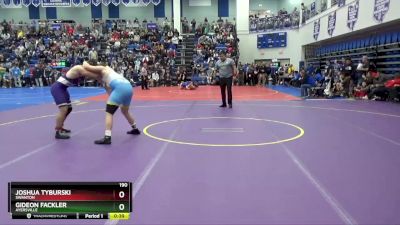 190 lbs Cons. Round 1 - Gideon Fackler, Ayersville vs Joshua Tyburski, Swanton