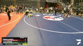 71 lbs Champ. Round 1 - Kade Bonser, Southwest Wolverines Wrestling vs Ridge Ellifritz, Top Of The Rock Wrestling Club