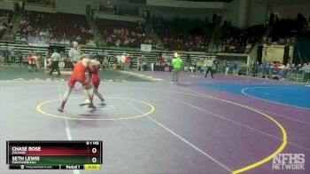 D 1 145 lbs Cons. Round 5 - Seth Lewis, Fontainebleau vs Chase Rose, Zachary