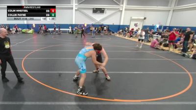 215 lbs Champ. Round 2 - Colin Whetsel, Unattached vs Collin Payne, Unattached
