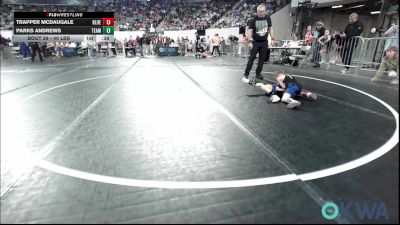 40 lbs Round Of 16 - Trapper McDaugale, Blue Devil Wrestling vs Parks Andrews, Team Tulsa Wrestling Club