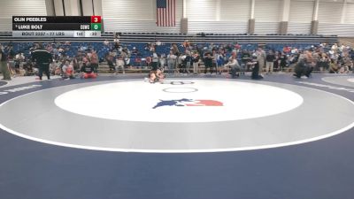 77 lbs Cons. Quarters - Luke Bolt, Center Grove Wrestling Club vs Olin Peebles