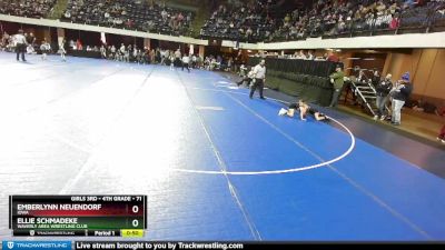 71 lbs 3rd Place Match - Emberlynn Neuendorf, Iowa vs Ellie Schmadeke, Waverly Area Wrestling Club