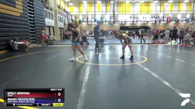 144 lbs Cons. Round 2 - Emily Herman, Iowa vs Randi Nicholson, Iron Rams Wrestling Club