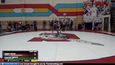 100 lbs Cons. Semi - Abbey Boyd, Lingle-Ft. Laramie/Southeast vs Kailyah Bento, Cheyenne East