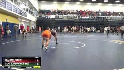 165 lbs Champ. Round 1 - Isaac Romero-Martinez, Modesto Junior College vs Brandon Nelson, Lassen College