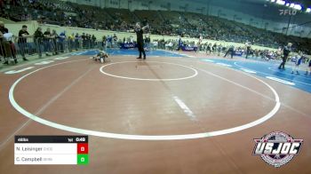 46 lbs Round Of 16 - Nash Leisinger, Choctaw Ironman Youth Wrestling vs Conor Campbell, Derby Wrestling Club