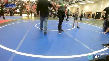 52 lbs 3rd Place - Deryk Justice, Tahlequah vs Hayden Gregory, Tulsa Blue T Panthers