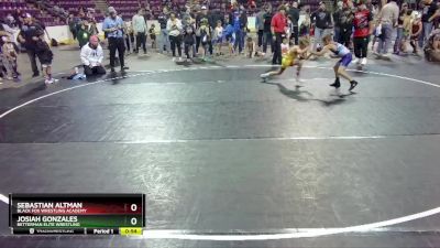 67 lbs Quarterfinal - Sebastian Altman, Black Fox Wrestling Academy vs Josiah Gonzales, Betterman Elite Wrestling