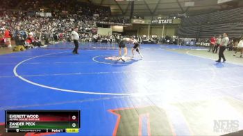 1B/2B 157 Semifinal - Everett Wood, Almira Coulee Hartline vs Zander Peck, Rainier