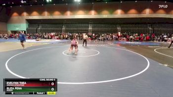 130 lbs Cons. Round 5 - Eliza Pena, Modoc vs Evelynn Thea, Lincoln (Stockton)