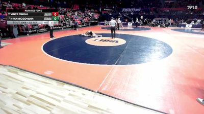 3A 157 lbs Champ. Round 1 - Vince Tindal, Joliet (Catholic Academy) vs Ryan McGovern, St. Charles (East)