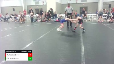 56 lbs Cons. Round 3 - Nolan Walton, Williamsburg Wrestling Club vs Walker Manbeck, Noke Wrestling RTC