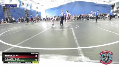 75 lbs Semifinal - Elizabeth Smith, Terminator Wrestling Academy vs Aryana Talato, Jackson County