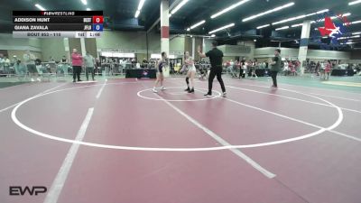 110 lbs Semifinal - Addison Hunt, Best Trained Wrestling vs Giana Zavala, Jflo Trained