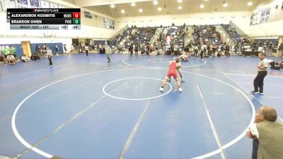 157 lbs Quarterfinal - Brandon Owen, Paloma Valley High School vs Alexandros Kosmitis, Monster Garage Wrestling Club