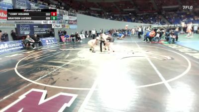 2A/1A Boys 215 Quarterfinal - Coby Holmes, Culver Boys vs Brayden Lucero, Gervais Boys