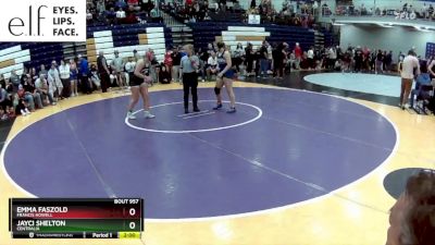 170 lbs. Quarterfinal - Jayci Shelton, Centralia vs Emma Faszold, Francis Howell