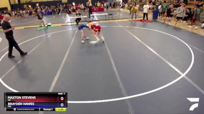 120 lbs Cons. Round 3 - Maxton Stevens, WI vs Brayden Hawes, MN