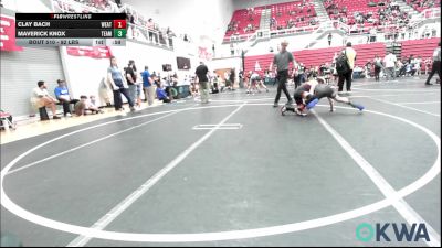 92 lbs Quarterfinal - Clay Bach, Weatherford Youth Wrestling vs Maverick Knox, Team Guthrie Wrestling