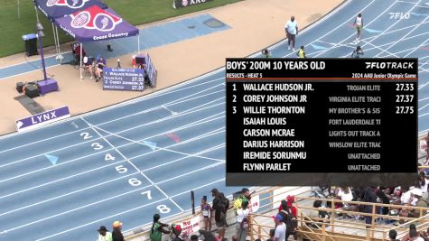 Youth Boys' 200m, Finals 6 - Age 10