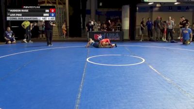 78 lbs Cons. Sub-quarters - Hudson Ruge, Sebolt Wrestling Academy vs Levi Pike, Michigan West Wrestling Club