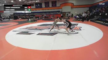 174 lbs Semifinal - Eddie Simes, Wisconsin - Lacrosse vs Toren Vandenbush, Milwaukee School Of Engineering