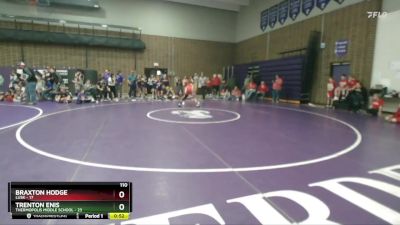 110 lbs Round 4 (6 Team) - Trenton Enis, Thermopolis Middle School vs Braxton Hodge, Lusk