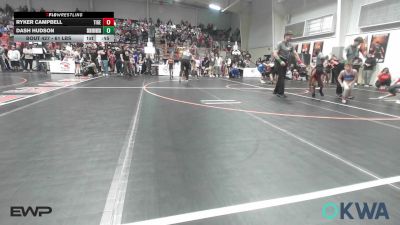 61 lbs Consi Of 16 #2 - Ryker Campbell, Tiger Trained Wrestling vs Dash Hudson, Skiatook Youth Wrestling