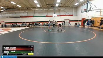 105 lbs Quarterfinal - Brysn Traub, Sheridan vs Ryder DeBoer, Powell Middle School