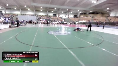 100 lbs Round 1 - Elisabeth Nelson, Team Clarksville WrestlingClub vs Camila Malave, Seymour Youth Wrestling