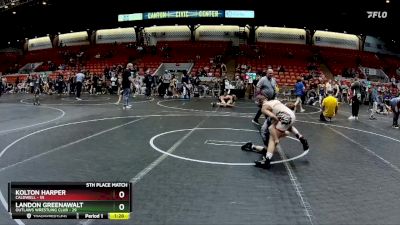 84 lbs 5th Place Match - Kolton Harper, Caldwell vs Landon Greenawalt, OUTLAWS Wrestling Club