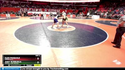 2A 285 lbs Semifinal - Alex Pasquale, Lemont (H.S.) vs Andy Burburija, Crystal Lake (South)