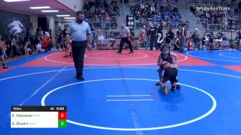 55 lbs Quarterfinal - Elijah Heavener, Poteau Youth Wrestling vs Sam Shyers, Miami Taekdown Club