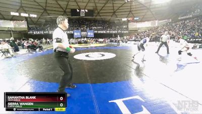 Girls 3A/4A 135 1st Place Match - Samantha Blank, Yelm (Girls) vs Sierra Wangen, Curtis (Girls)