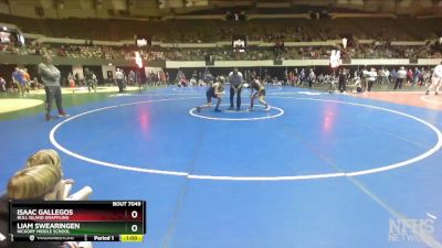 95 lbs Cons. Round 2 - Isaac Gallegos, Bull Island Grappling vs Liam Swearingen, Hickory Middle School