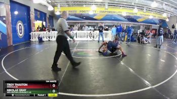 144 White Semifinal - Troy Thaxton, Wakulla Hs vs Nikolas Gray, Wellington Community Hs