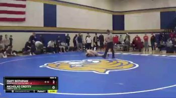 157 lbs Semis & Wb (16 Team) - Matt Rothman, Worcester Polytechnic vs Nicholas Crotty, Trinity (CT)