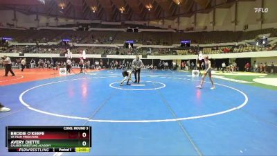 National 6-8 100 Cons. Round 3 - Brodie O`keefe, Va Team Predators vs Avery Diette, Caliber Wrestling Academy